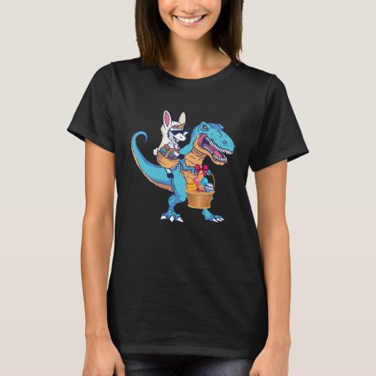 Happy Easter Day Unicorn Rex Dino Easter Party Eas T-Shirt (Vorderseite)