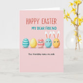 Happy Easter Dear Friend Card Karte (Gelbe Blume)
