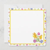 Happy Easter decorated egg, chicken and sun Ankündigung (Rückseite)