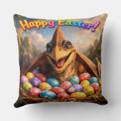 Happy Easter dinosaur Agnes throw pillow Kissen (Rückseite)