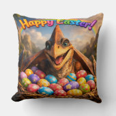 Happy Easter dinosaur Agnes throw pillow Kissen (Vorderseite)