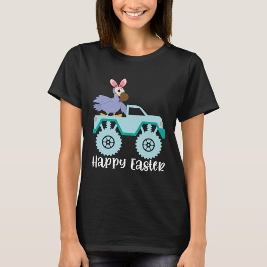Happy Easter Dodo Bird Riding Monster Truck Toddle T-Shirt (Vorderseite)