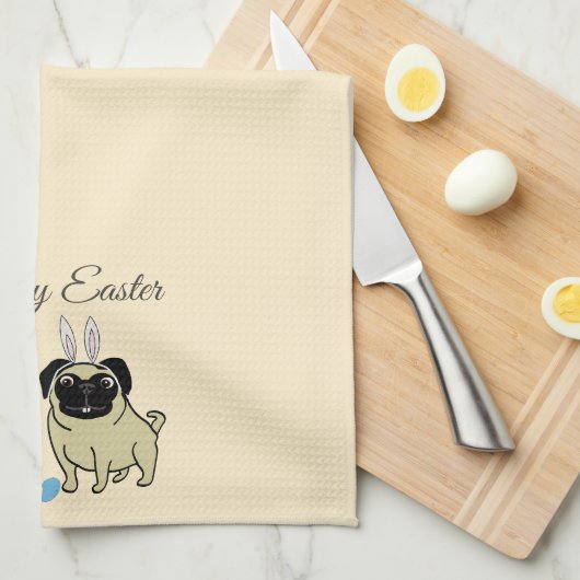 Happy Easter, dog Geschirrtuch (Viertel Falte)