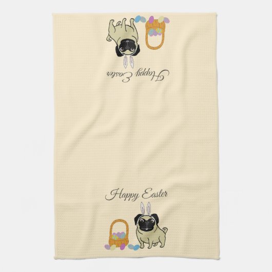 Happy Easter, dog Geschirrtuch (Vertikal)