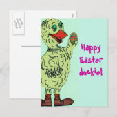HAPPY EASTER DUCKIE Postkarte (Vorne/Hinten)