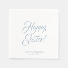 Happy Easter dusty Blue benutzerdefinierte Skript  Serviette
