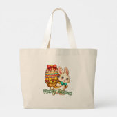 Happy Easter -Easter Tote Bag Jumbo Stoffbeutel (Rückseite)