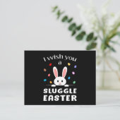 Happy Easter Egg Animal Bunny Oaster Funny Gift Postkarte (Stehend Vorderseite)