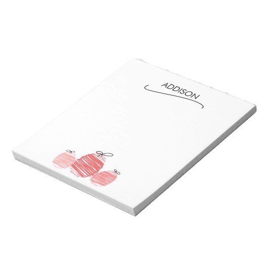 Happy Easter Egg Doodle Notepad Notizblock (Rotiert)