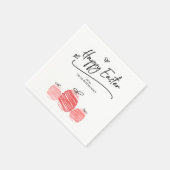 Happy Easter Egg Doodle Paper Napkins Serviette (Ecke)
