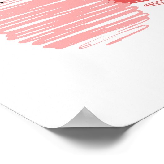 Happy Easter Egg Doodle Sign Poster (Ecke)