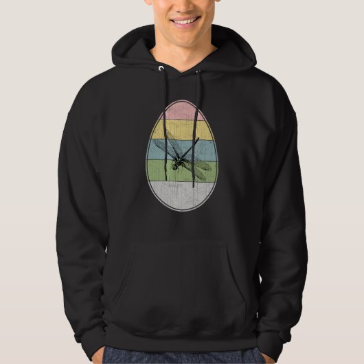 Happy Easter Egg Dragonfly Graphic Cool Ostertag Hoodie (Vorderseite)