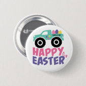 Happy Easter Egg Girly Truck Moderner Button (Vorne & Hinten)