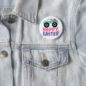 Happy Easter Egg Girly Truck Moderner Button (Beispiel)
