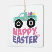 Happy Easter Egg Girly Truck Moderner Name Keramikornament (Links)