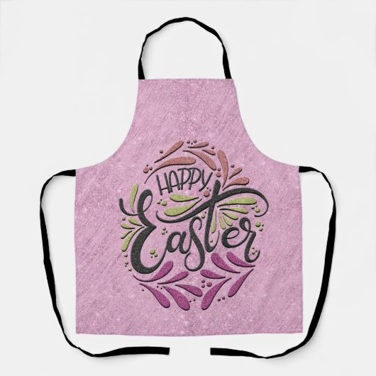Happy Easter Egg Glittery Lilac Backen Schürze (Vorderseite)