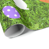 Happy Easter Egg Hase Kawaii Gras Geschenkpapier (Rolleneckpunkt)