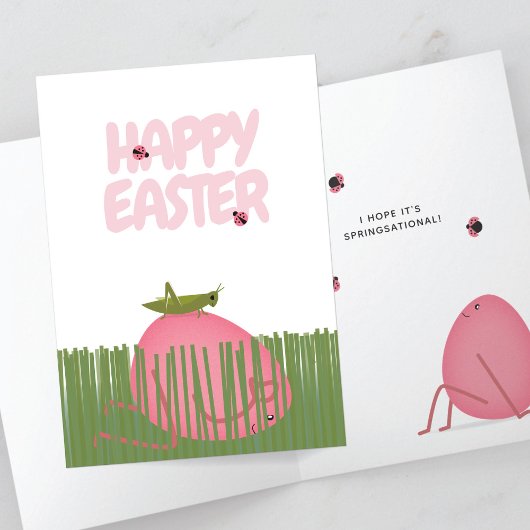 Happy Easter Egg in Hiding | Spring Scene Karte
