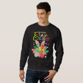 Happy Easter Egg Korb Bunny Ears Sweatshirt (Vorne ganz)