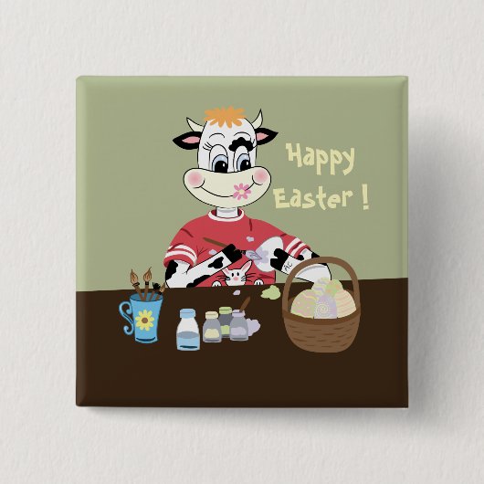 Happy Easter egg painting event button (Vorderseite)