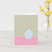 HAPPY EASTER Egg Pastel Spring Pattern Urlaub Karte (Gelbe Blume)