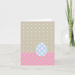 HAPPY EASTER Egg Pastel Spring Pattern Urlaub Karte