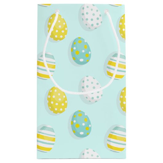 Happy Easter Egg Pattern Kleine Geschenktüte (Rückseite)