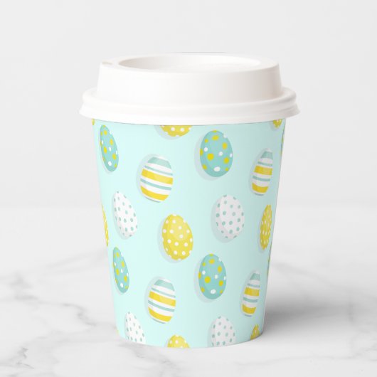 Happy Easter Egg Pattern  Pappbecher (Rückseite)