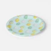 Happy Easter Egg Pattern  Pappteller (Schrägansicht)