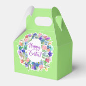 Happy Easter Egg Shaped Floral Wreath Geschenkschachtel (Rückseite)