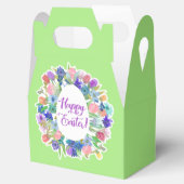 Happy Easter Egg Shaped Floral Wreath Geschenkschachtel (Geöffnet)