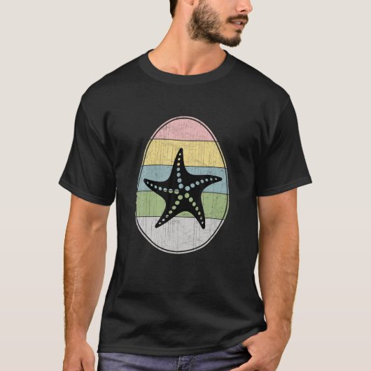 Happy Easter Egg Starfish Grafischer Funny Funny O T-Shirt (Vorderseite)