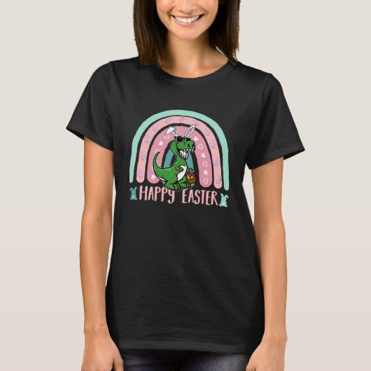 Happy Easter Egg Y'all Rainbow  rex T-Shirt (Vorderseite)