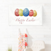 Happy Easter Eggs Banner - Spring Holiday Party (Insitu)