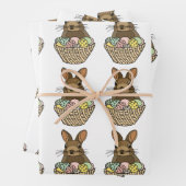 Happy Easter Eggs Basket Bunny Happy Oaster Geschenkpapier Set (Beispiel)