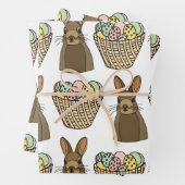 Happy Easter Eggs Basket Bunny Happy Oaster Geschenkpapier Set (Beispiel)