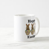 Happy Easter Eggs Basket Bunny Happy Oaster Kaffeetasse (VorderseiteRechts)