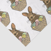 Happy Easter Eggs Basket Bunny Happy Oaster Seidenpapier (Detail)