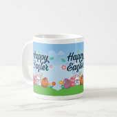 Happy Easter Eggs Bunny & Blume Kaffeetasse (Vorderseite Links)