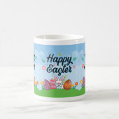 Happy Easter Eggs Bunny & Blume Kaffeetasse (Mittel)