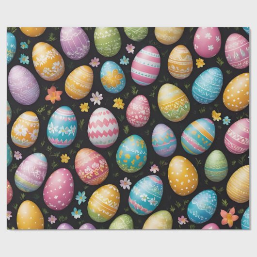 Happy Easter Eggs Collection Geschenkpapier (Flach)