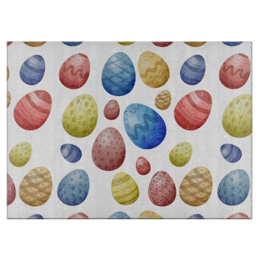 Happy Easter Eggs Cutting Board - Festivals Frühja Schneidebrett (Vorderseite)