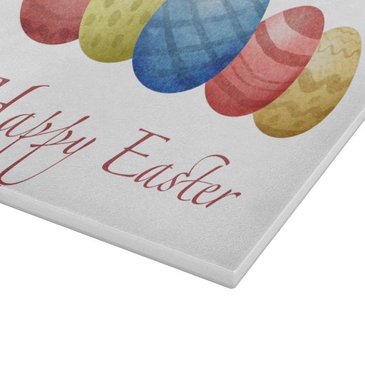 Happy Easter Eggs Cutting Board - Festivals Frühja Schneidebrett (Ecke)