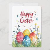 Happy Easter Eggs Egg Hunt Feiertagskarte (Vorderseite)