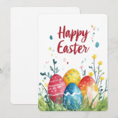 Happy Easter Eggs Egg Hunt Feiertagskarte (Vorne/Hinten)