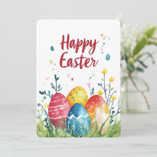 Happy Easter Eggs Egg Hunt Feiertagskarte