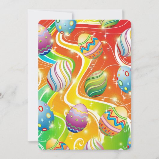 Happy Easter Eggs Festive Pattern Dankeskarte (Vorderseite)