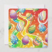 Happy Easter Eggs Festive Pattern Einladung (Vorderseite)