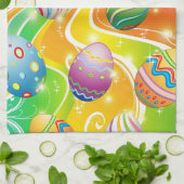 Happy Easter Eggs Festive Pattern Geschirrtuch (Gefaltet)