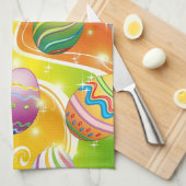 Happy Easter Eggs Festive Pattern Geschirrtuch (Viertel Falte)